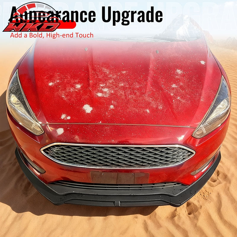 Wholesale 15-18 Ford Focus IKON Style Front Bumper Lip Carbon Fiber Print PP 3PCS Set - Wikond Auto