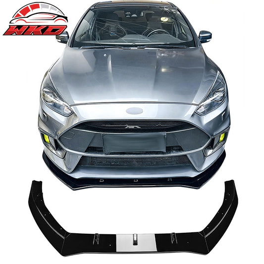 Wholesale 16-18 Ford Focus RS IKON Style Front Bumper Lip Spoiler Gloss Black 3PCS