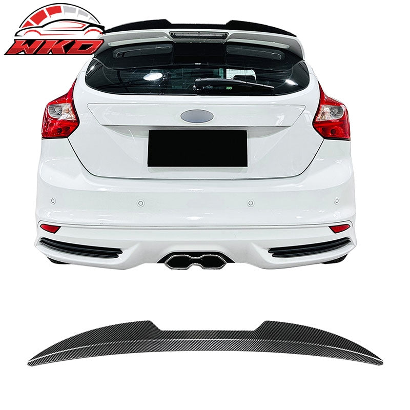 Wholesale 13-18 Ford Focus ST V Style Rear Roof Window Spoiler ABS Carbon Fiber Print