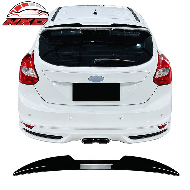 Wholesale 13-18 Ford Focus ST V Style Rear Roof Window Spoiler Wing ABS Gloss Black
