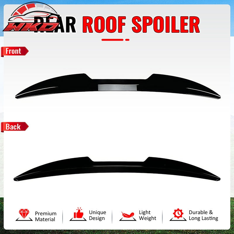 Fits 13-18 Ford Focus ST V Style Rear Roof Window Spoiler Wing ABS Gloss Black