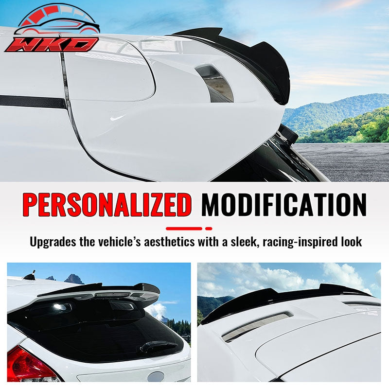 Fits 13-18 Ford Focus ST V Style Rear Roof Window Spoiler Wing ABS Gloss Black
