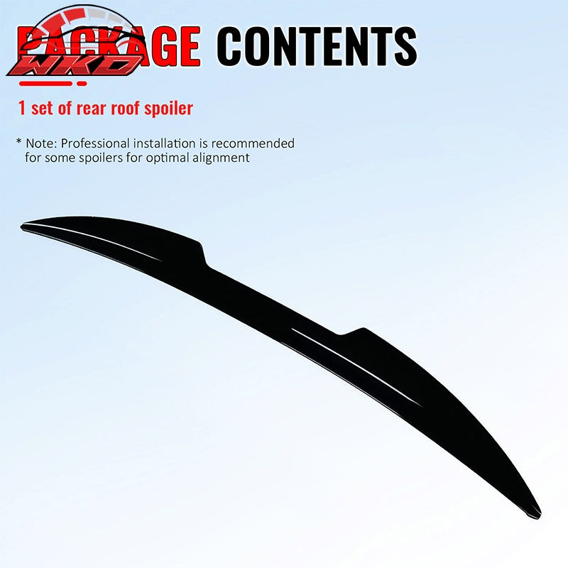 Fits 13-18 Ford Focus ST V Style Rear Roof Window Spoiler Wing ABS Gloss Black