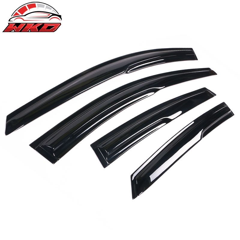 Fits 12-18 Ford Focus Mugen Style Window Visors Acrylic Sun Rain Guard Deflector