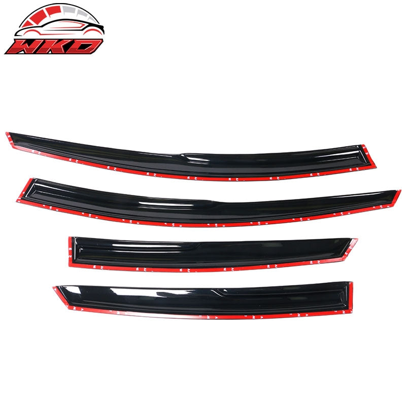 Fits 12-18 Ford Focus Mugen Style Window Visors Acrylic Sun Rain Guard Deflector