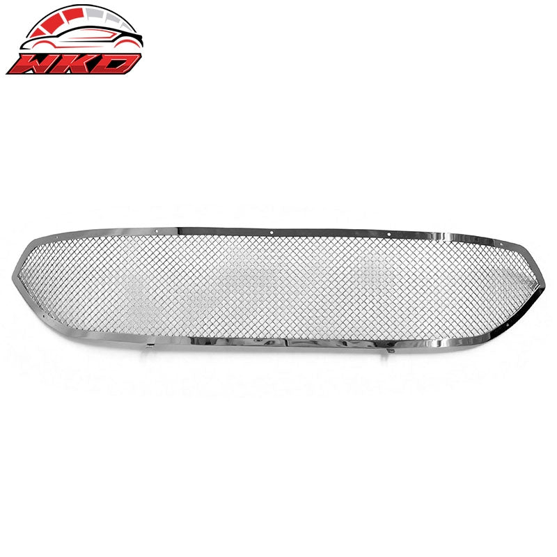 Wholesale For 13-15 Ford Fusion Chrome Mesh Style Front Upper Grille Grill Stainless Steel