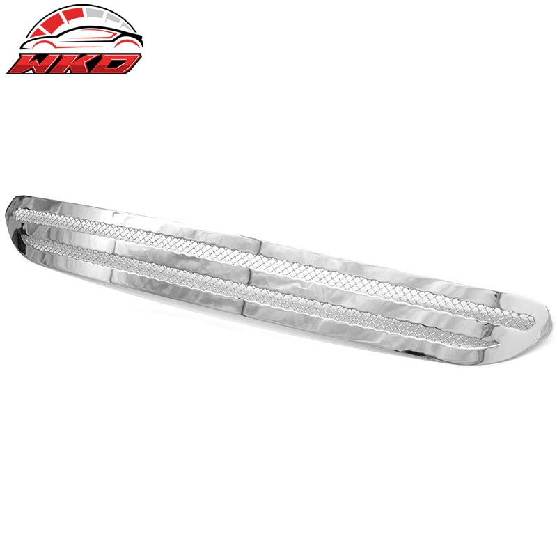 Fits 2010-2012 Ford Fusion Front Bumper Hood Grille Cover Trim Chrome Mesh Style