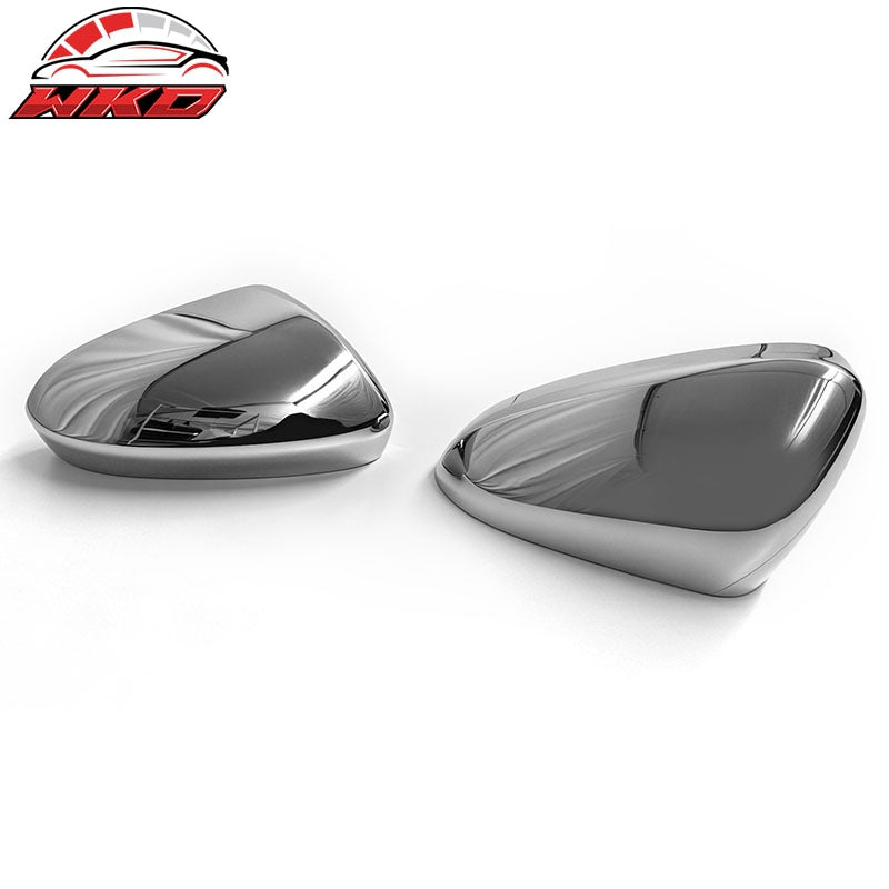Fits 13-20 Ford Fusion Mirror Covers Left Right Side Cap Chrome ABS 2PCS Set