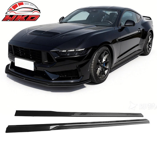 Wholesale 24-26 Ford Mustang 7th Gen IKON Style Carbon Fiber Print Side Skirts Add on