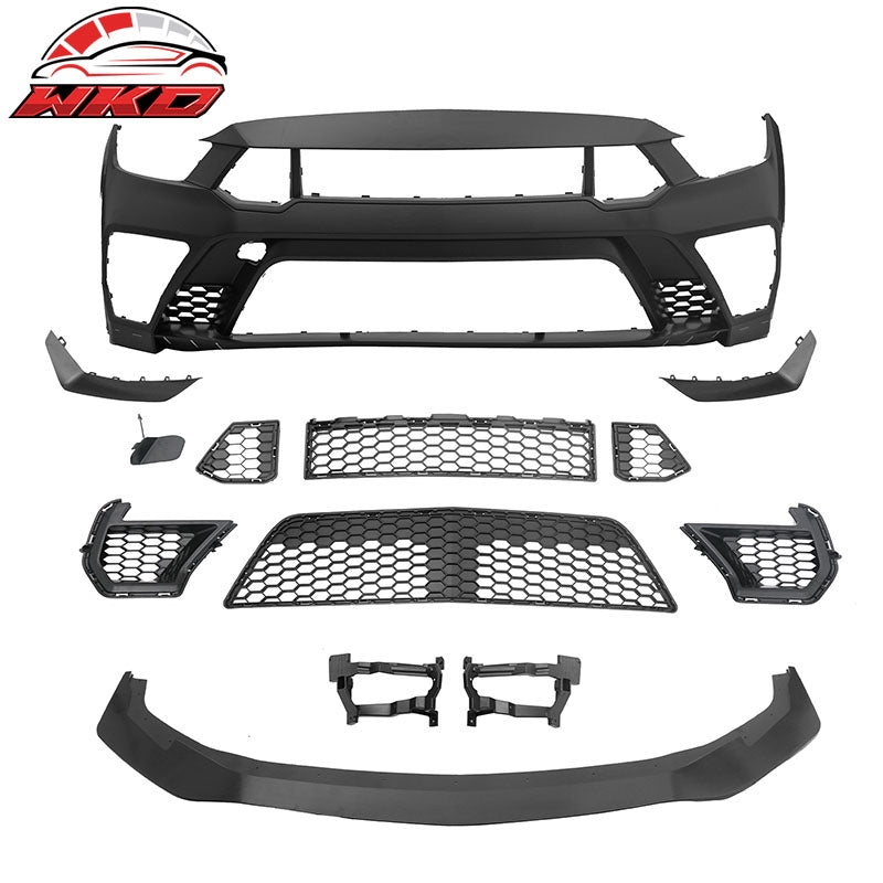 For 15-17 Ford Mustang Bumper Conversion + Fender + Hood + Diffuser +Side Skirts