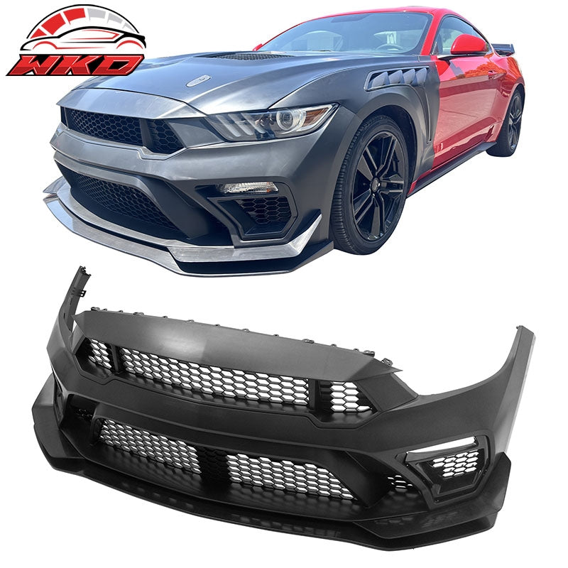 For 15-17 Ford Mustang Bumper Conversions + Fender + Hood + Grille + Side Skirts