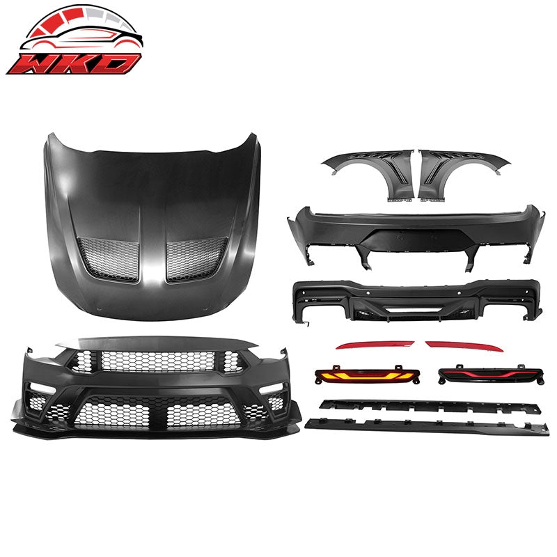 Wholesale For 18-23 Ford Mustang Bumper Conversions + Fender + Hood + Grille + Side Skirts