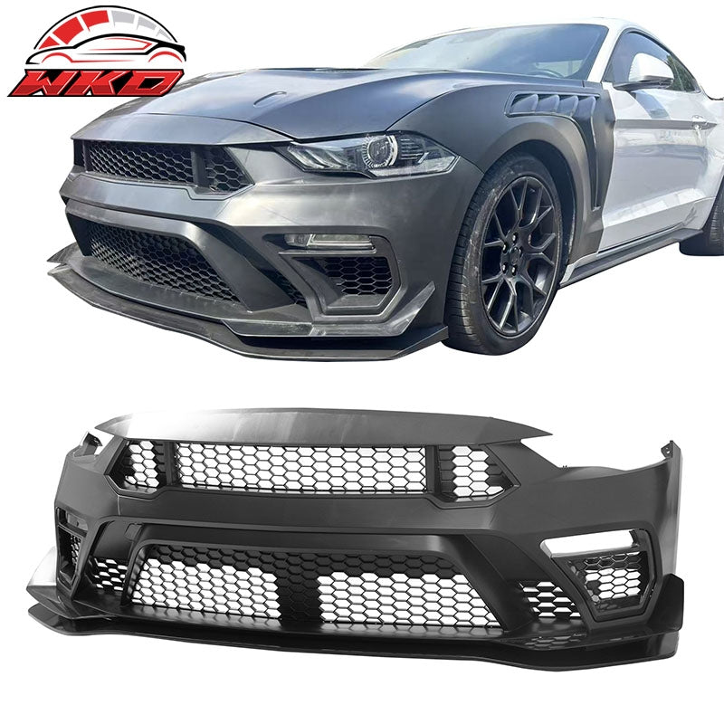 For 18-23 Ford Mustang Bumper Conversions + Fender + Hood + Grille + Side Skirts