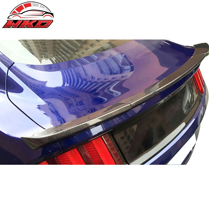 Fits 15-23 Ford Mustang Carbon Fiber Rear Trunk Spoiler Wing Lip