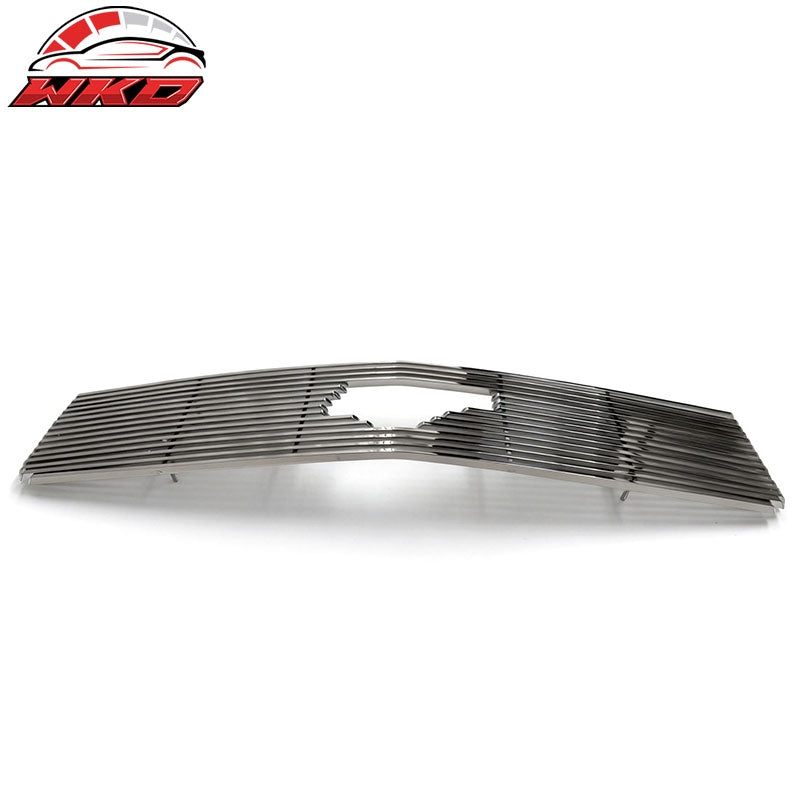 Fits 05-09 Ford Mustang Chrome Mesh Front Bumper Hood Upper Grille Grill Trim