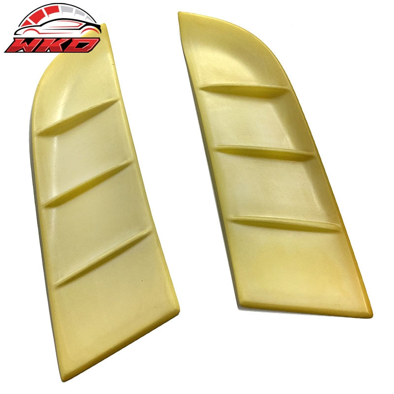 For 05-14 Ford Mustang Coupe PONY Side Quarter Window Louvers Vent Unpainted 2PC
