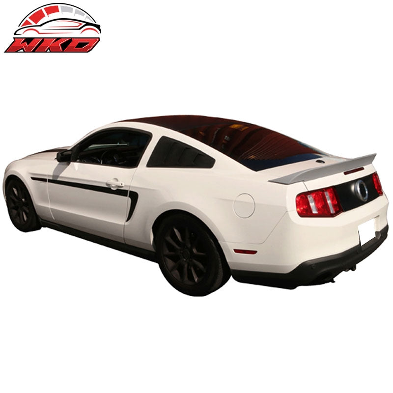 Fits 10-14 Ford Mustang D Style Matte Black Rear Trunk Lid Spoiler Wing Lip ABS