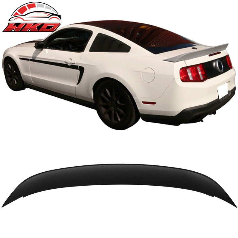 Fits 10-14 Ford Mustang D Style Matte Black Rear Trunk Lid Spoiler Wing Lip ABS