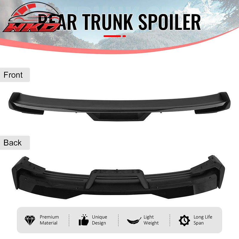 Fits 24-26 Ford Mustang Dark Horse HP Style Trunk Spoiler Wing Matte Black ABS