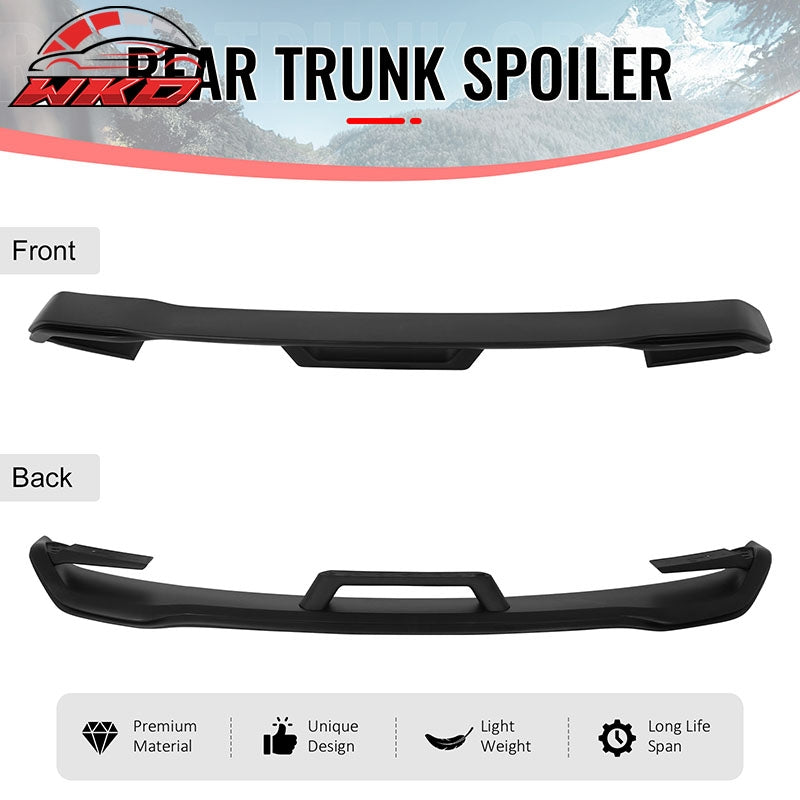 Fits 24-26 Ford Mustang Dark Horse Style Rear Trunk Spoiler Wing Matte Black ABS