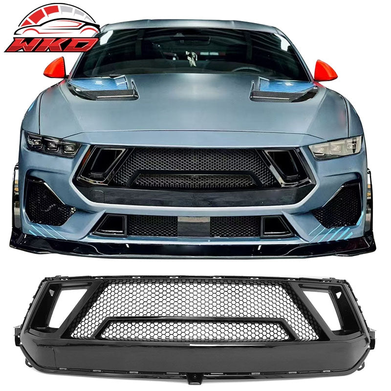 Wholesale 24-26 Ford Mustang EcoBoost/GT Grille Shelby Super Snake Style Gloss Black