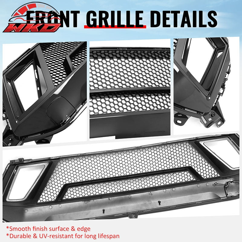 Fits 24-26 Ford Mustang EcoBoost/GT Grille Shelby Super Snake Style Gloss Black