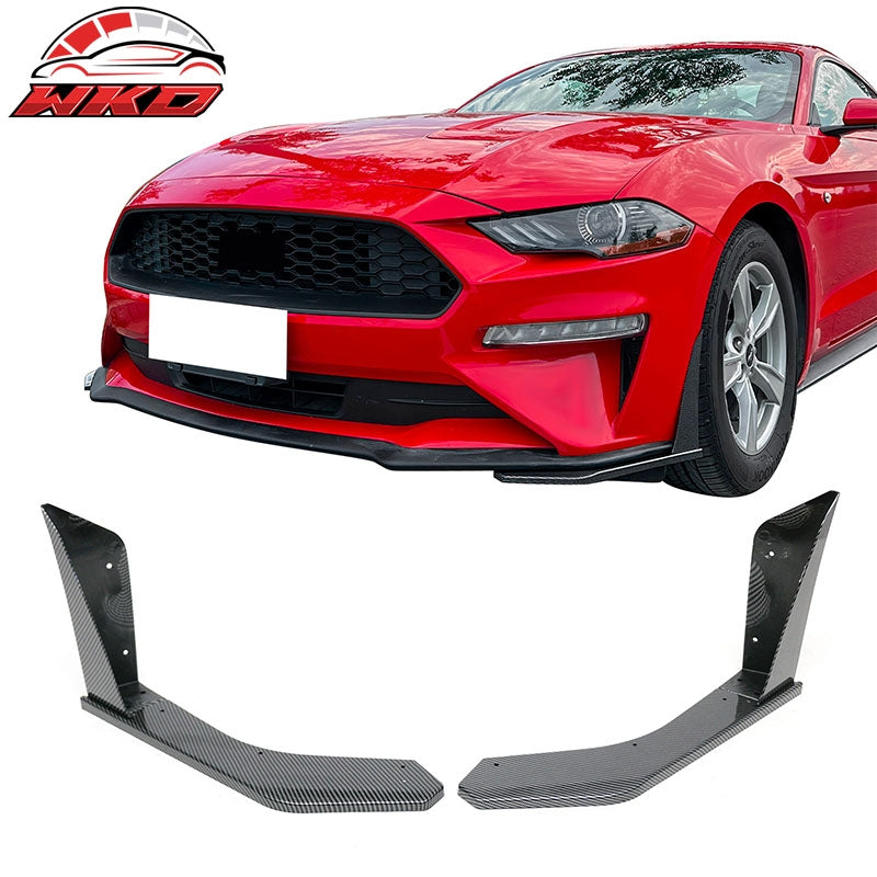 Wholesale 18-23 Ford Mustang Ecoboost/GT GT500 Front Winglets Carbon Fiber Print 2PCS