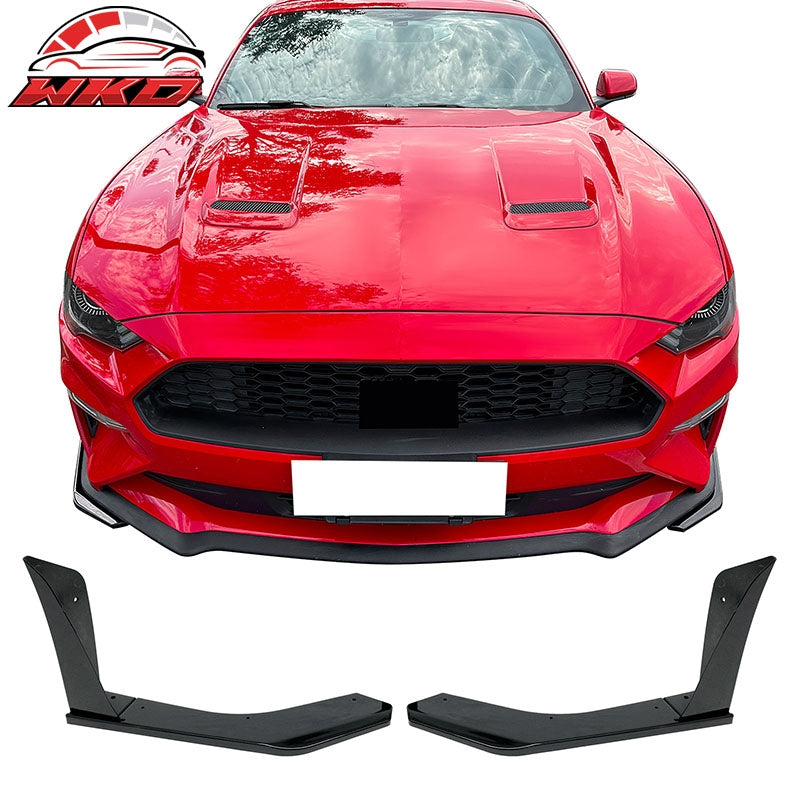 Wholesale 18-23 Ford Mustang Ecoboost/GT GT500 Front Bumper Winglets Gloss Black 2PCS