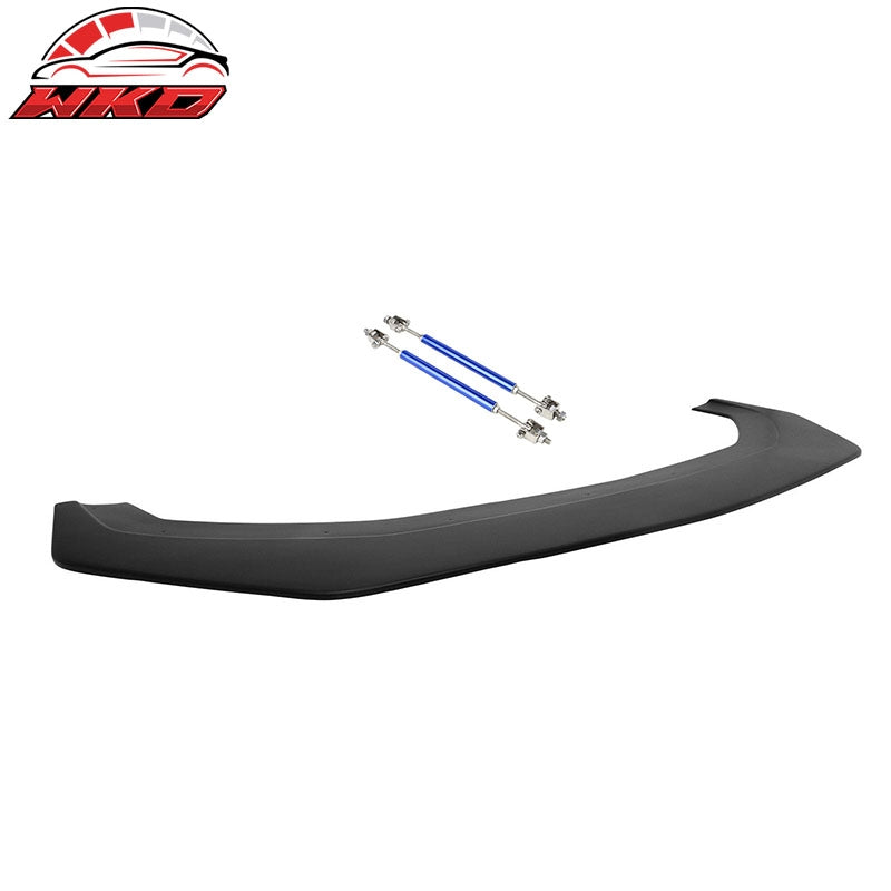For 24-26 Ford Mustang Ecoboost&GT IKON Front Bumper Splitter w/ Blue Strut Rods
