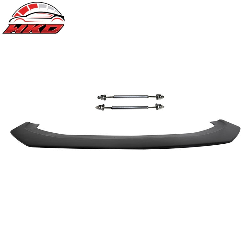 Fits 24-26 Ford Mustang Ecoboost&GT IKON Front Bumper Splitter w/ Gunmetal Rods