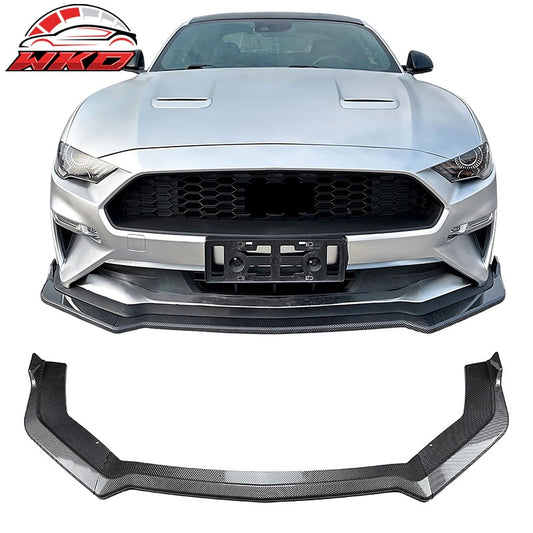 Wholesale 18-23 Ford Mustang Ecoboost/GT IKON Front Bumper Lip Carbon Fiber Print 3PC