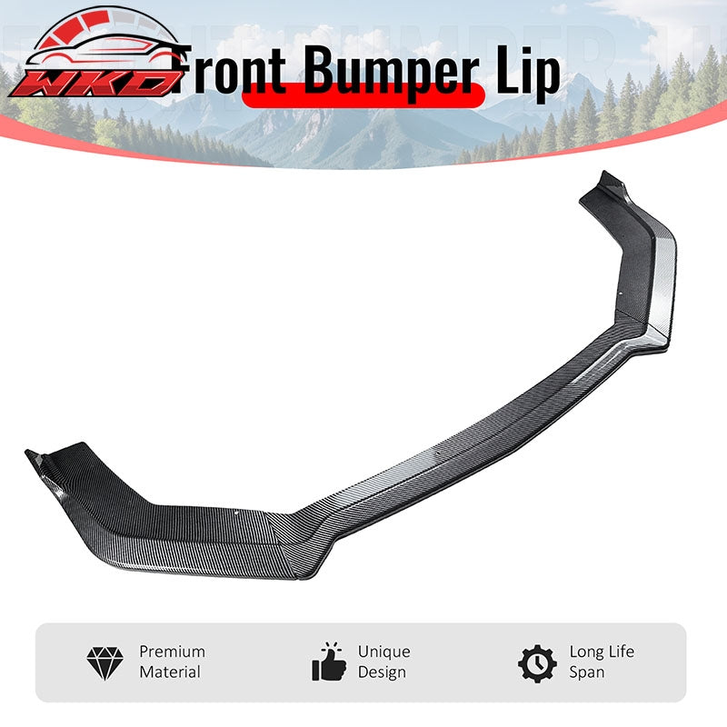 Wholesale 18-23 Ford Mustang Ecoboost/GT IKON Front Bumper Lip Carbon Fiber Print 3PC - Wikond Auto