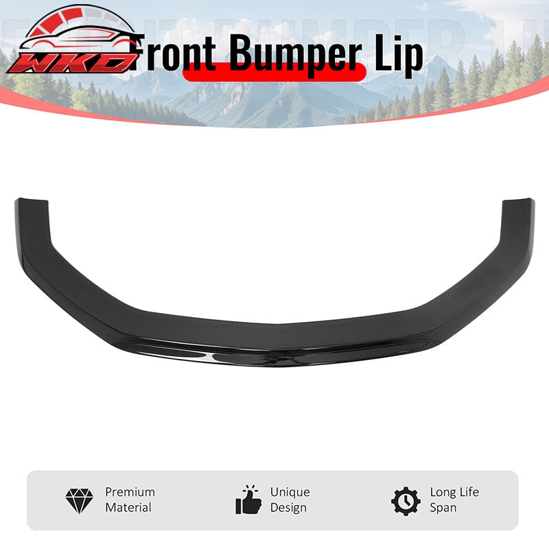 Fits 24-26 Ford Mustang Ecoboost& GT IKON Style Front Bumper Lip Gloss Black ABS