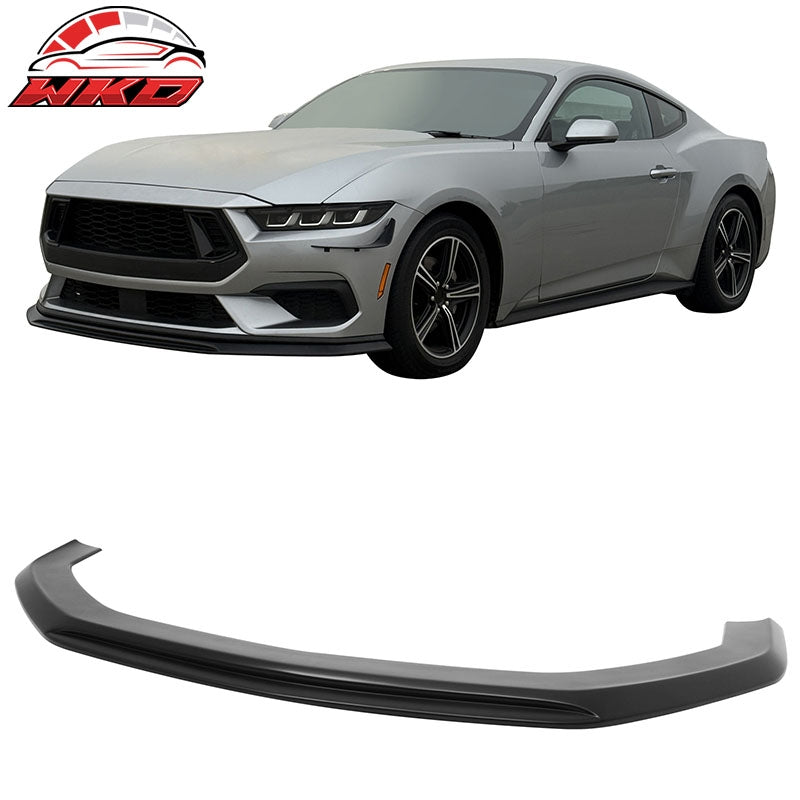 Wholesale 24-26 Ford Mustang Ecoboost& GT IKON Style Front Bumper Lip Matte Black ABS - Wikond Auto
