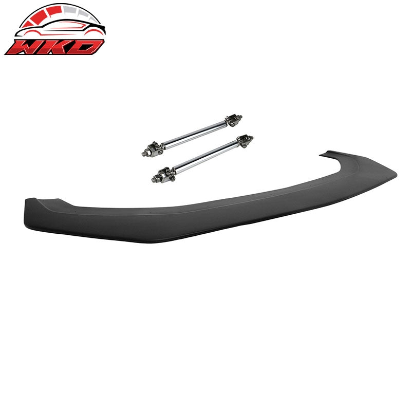 Fits 24-26 Ford Mustang Ecoboost& GT IKON Front Splitter w/ Stainless Steel Rods
