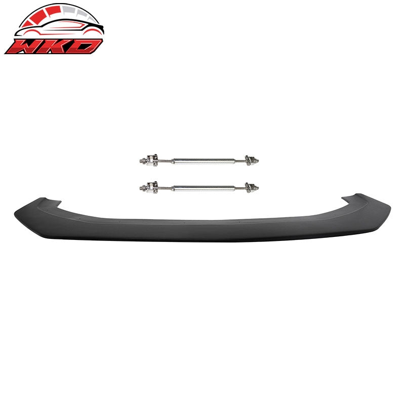 Fits 24-26 Ford Mustang Ecoboost& GT IKON Front Splitter w/ Stainless Steel Rods