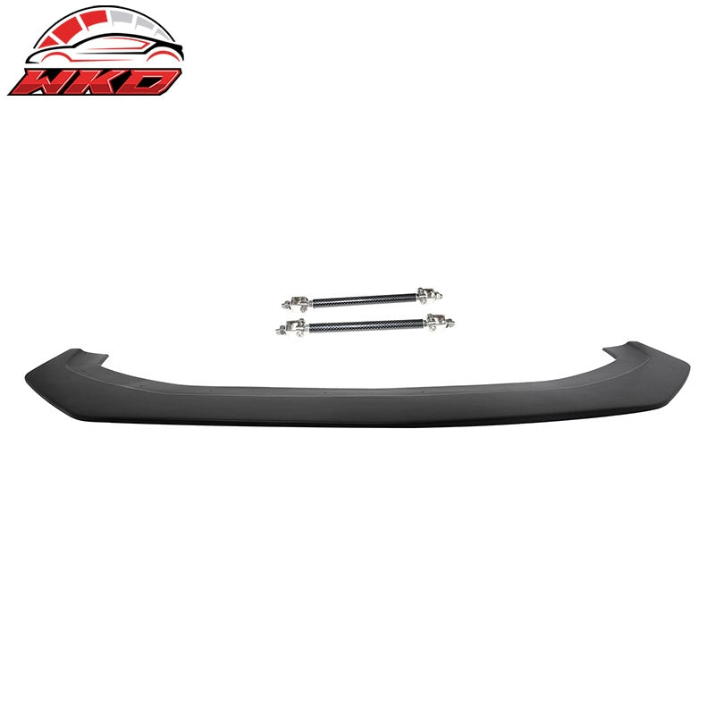 Fits 24-26 Ford Mustang Ecoboost& GT IKON Front Splitter w/ Carbon Fiber Rods