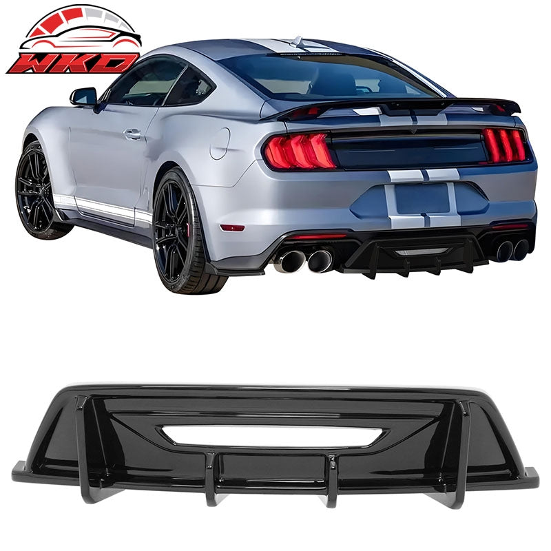 Wholesale 24-26 Ford Mustang Ecoboost & GT IKON Style Rear Diffuser Gloss Black ABS