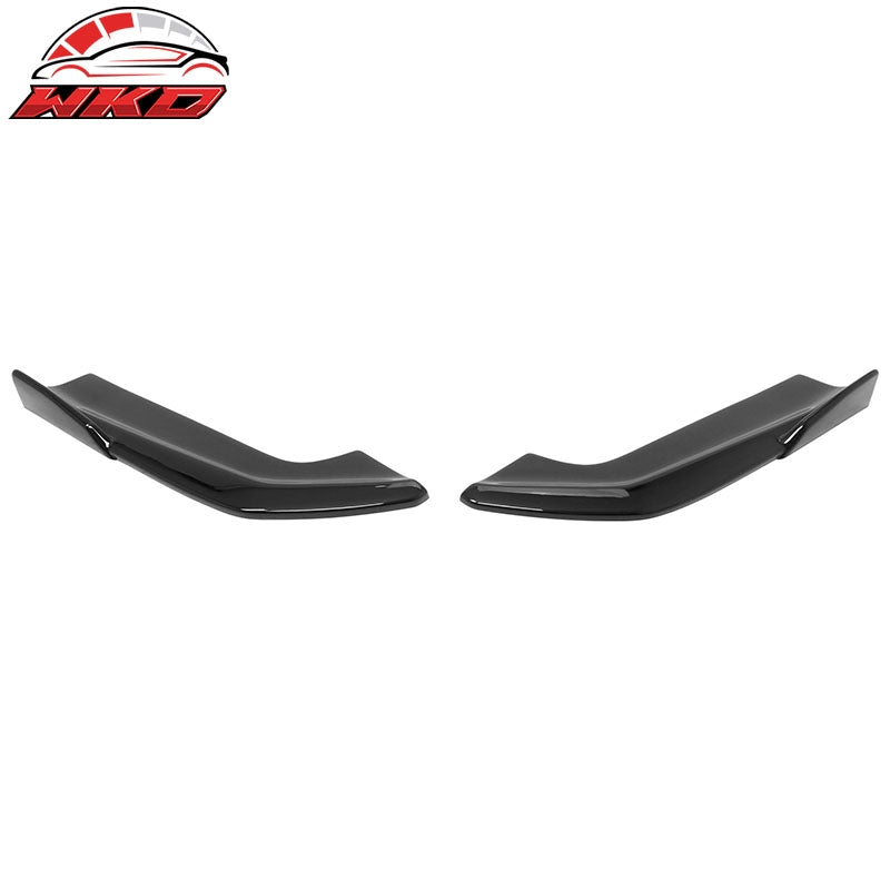For 24-26 Ford Mustang Ecoboost GT IKON Style Rear Bumper Aprons Gloss Black 2PC