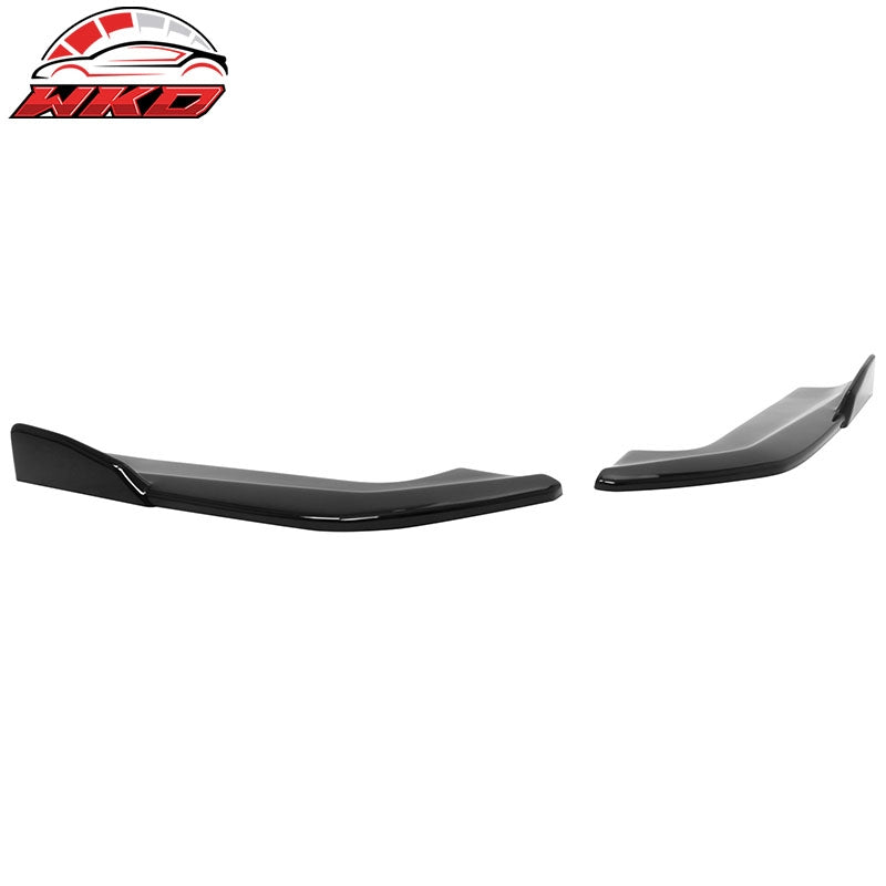 For 24-26 Ford Mustang Ecoboost GT IKON Style Rear Bumper Aprons Gloss Black 2PC
