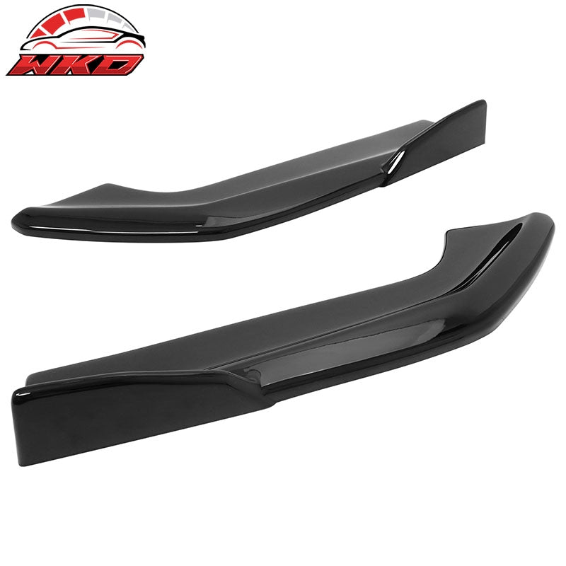 For 24-26 Ford Mustang Ecoboost GT IKON Style Rear Bumper Aprons Gloss Black 2PC