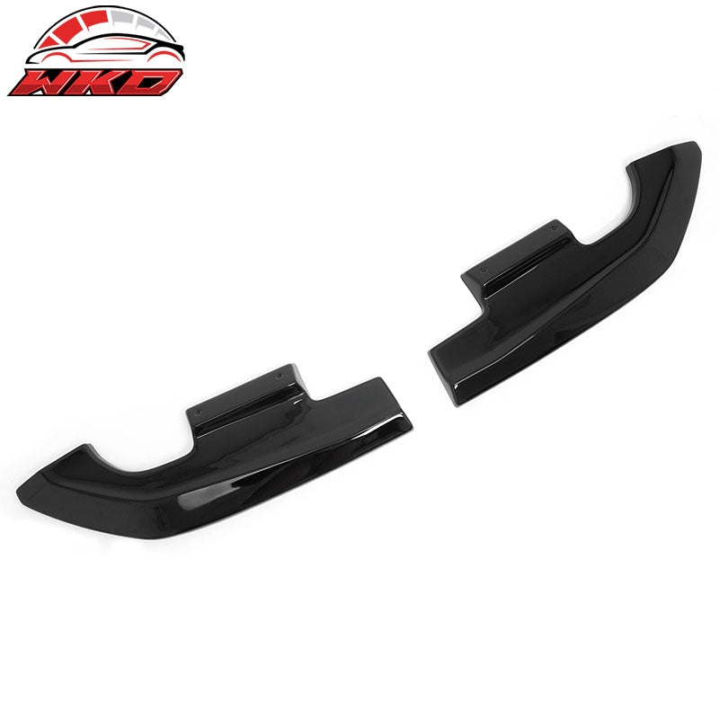 Fits 24-26 Ford Mustang Ecoboost& GT R Style Rear Bumper Aprons Gloss Black 2PCS