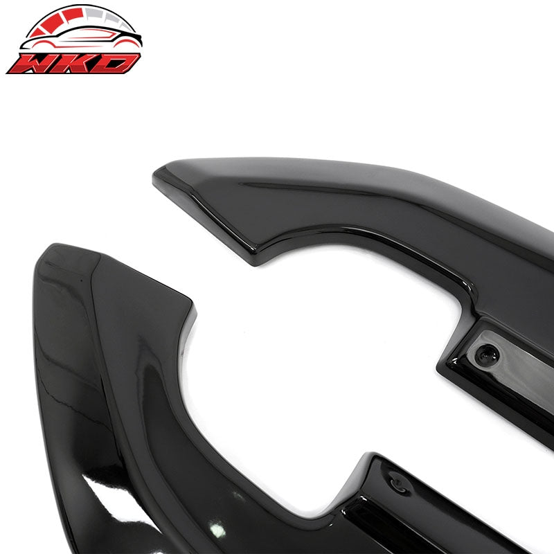 Fits 24-26 Ford Mustang Ecoboost& GT R Style Rear Bumper Aprons Gloss Black 2PCS