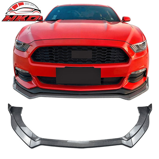 Wholesale 15-17 Ford Mustang Ecoboost/GT/V6 Front Bumper Lip Carbon Fiber Print 3PCS