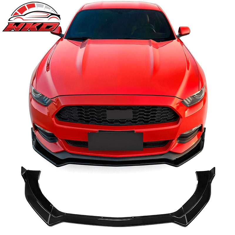 Wholesale 15-17 Ford Mustang Ecoboost/GT/V6 IKON V2 Front Bumper Lip Gloss Black 3PCS