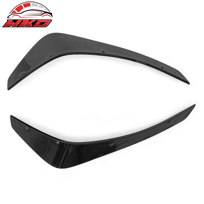 Fits 24-26 Ford Mustang Ecoboost IKON Style Front Bumper Canards Gloss Black PP
