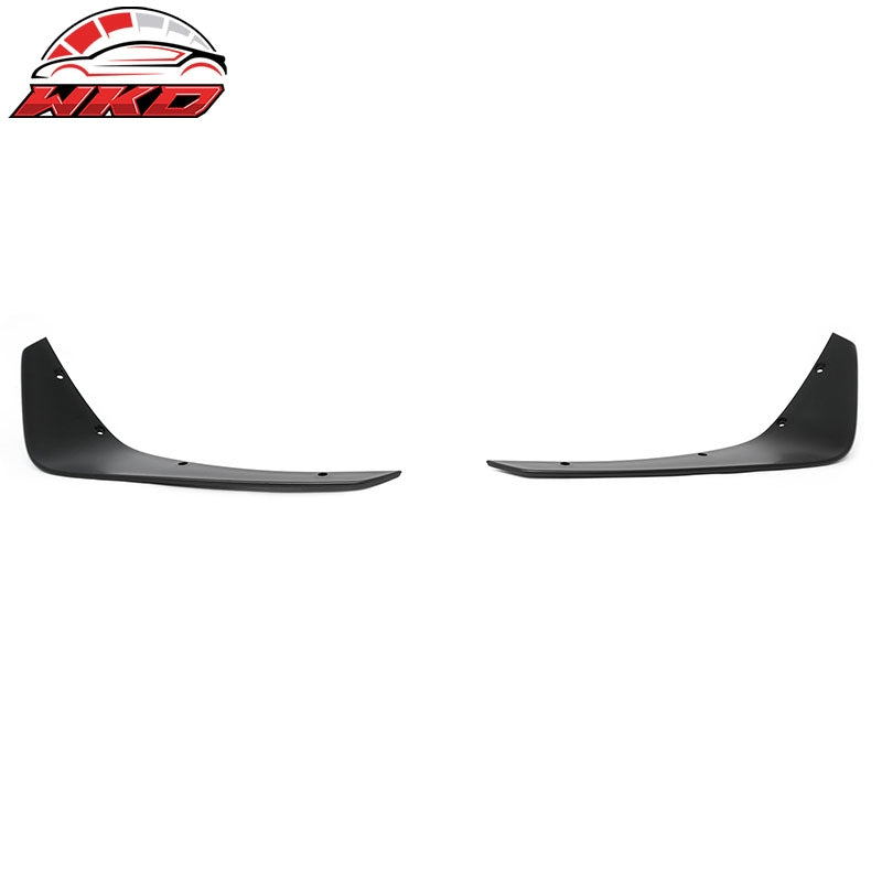Fits 24-26 Ford Mustang Ecoboost IKON Style Front Bumper Canards Matte Black PP