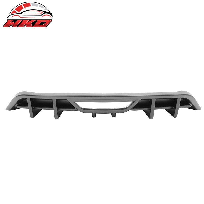 Fits 18-23 Ford Mustang Ecoboost IKON Style Rear Bumper Diffuser PP Matte Black
