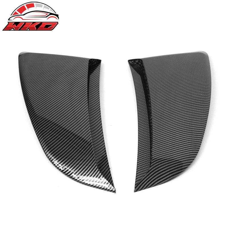 Fits 24-26 Ford Mustang IKON Fender Vent Door Garnish Cover Carbon Fiber Print