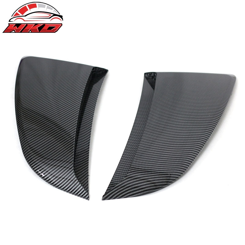 Fits 24-26 Ford Mustang IKON Fender Vent Door Garnish Cover Carbon Fiber Print